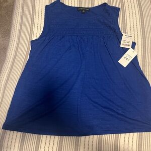 NWT bright blue sleeveless top size M
